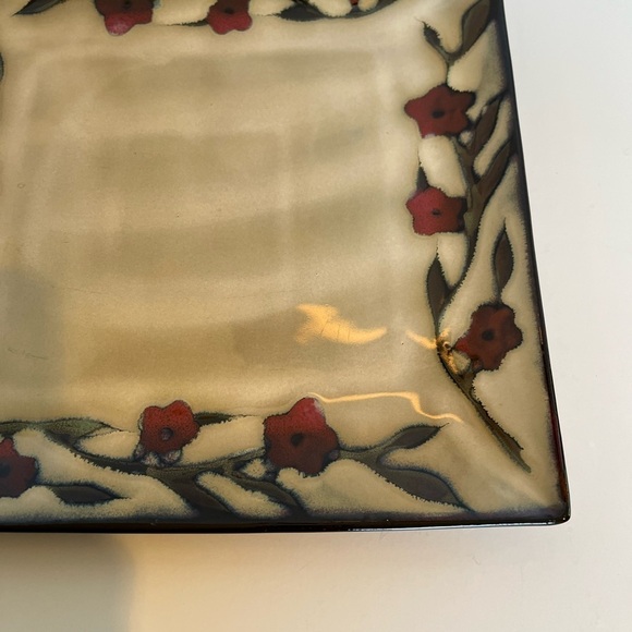 Mikasa Gourmet Basics Large Square Plate in Desert Bloom pattern. - Picture 9 of 11